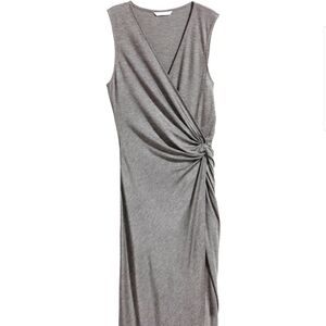 H&M | Grey Sleeveless Knot Front Dress